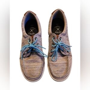 Womens Hooey Looper By Twisted X Size 8M Sneaker Tan With Blue Laces Western